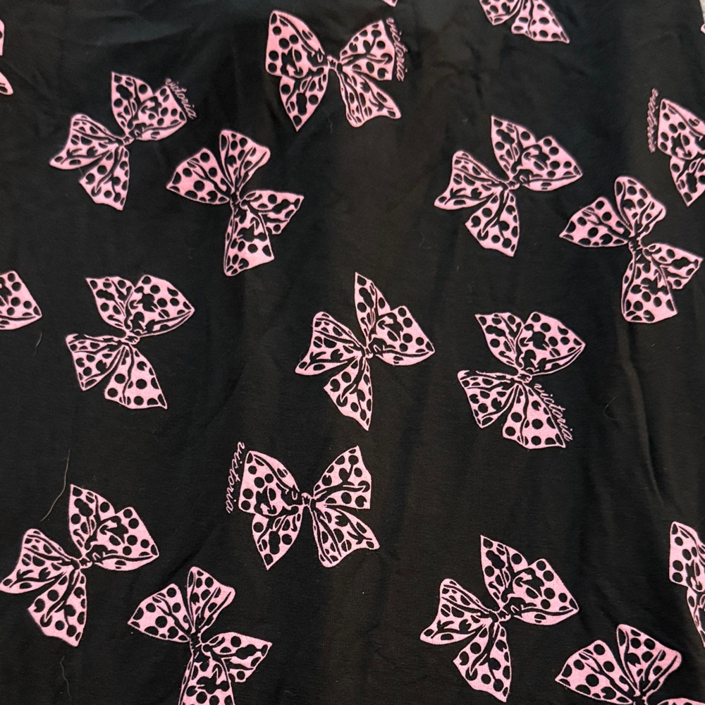 Heavenly by Victoria’s Secret Black Slip Dress with Pink Bow Pattern - NWOT - M - Picture 3 of 8